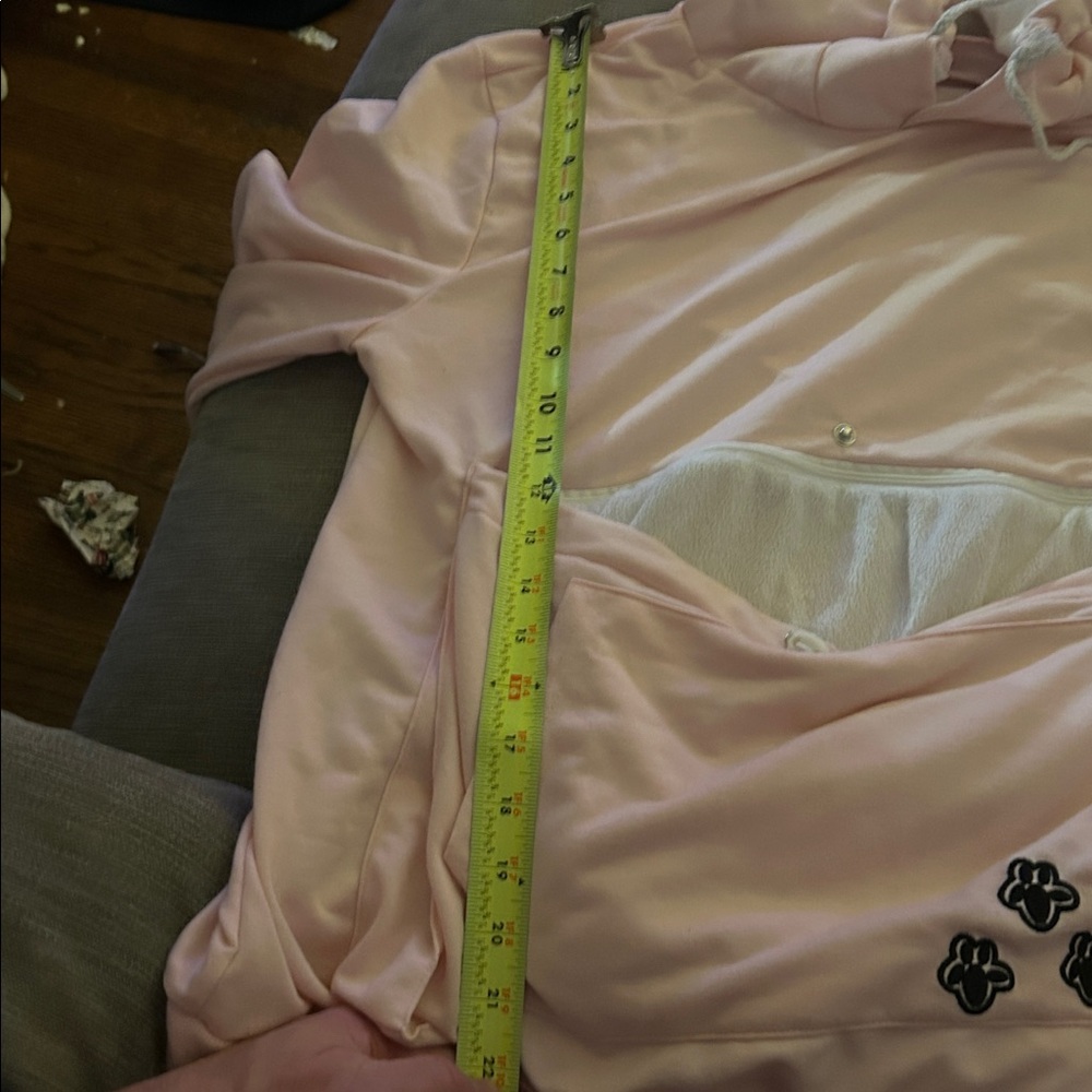 Pink Hoodie with Pom Pom Detail XL Tiny Dog Holder Pouch - Picture 9 of 10